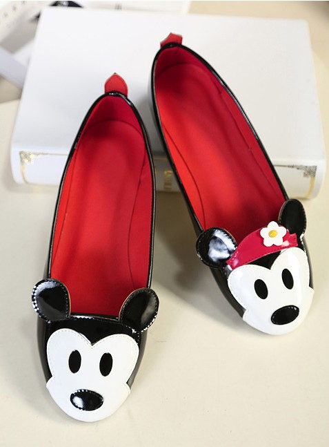 Fashion Cute Mickey Mouse Flat Shoes on Luulla